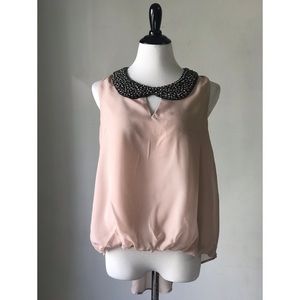 Beaded Collar Top